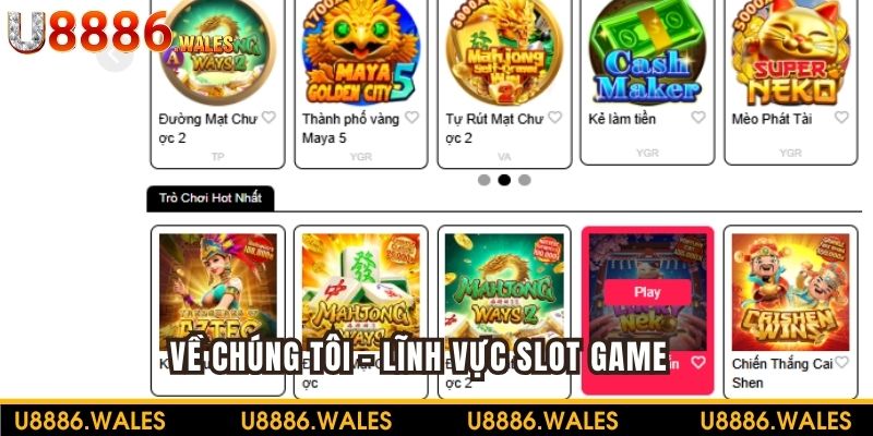 Biết hơn về chúng tôi U888 qua lĩnh vực Slot game